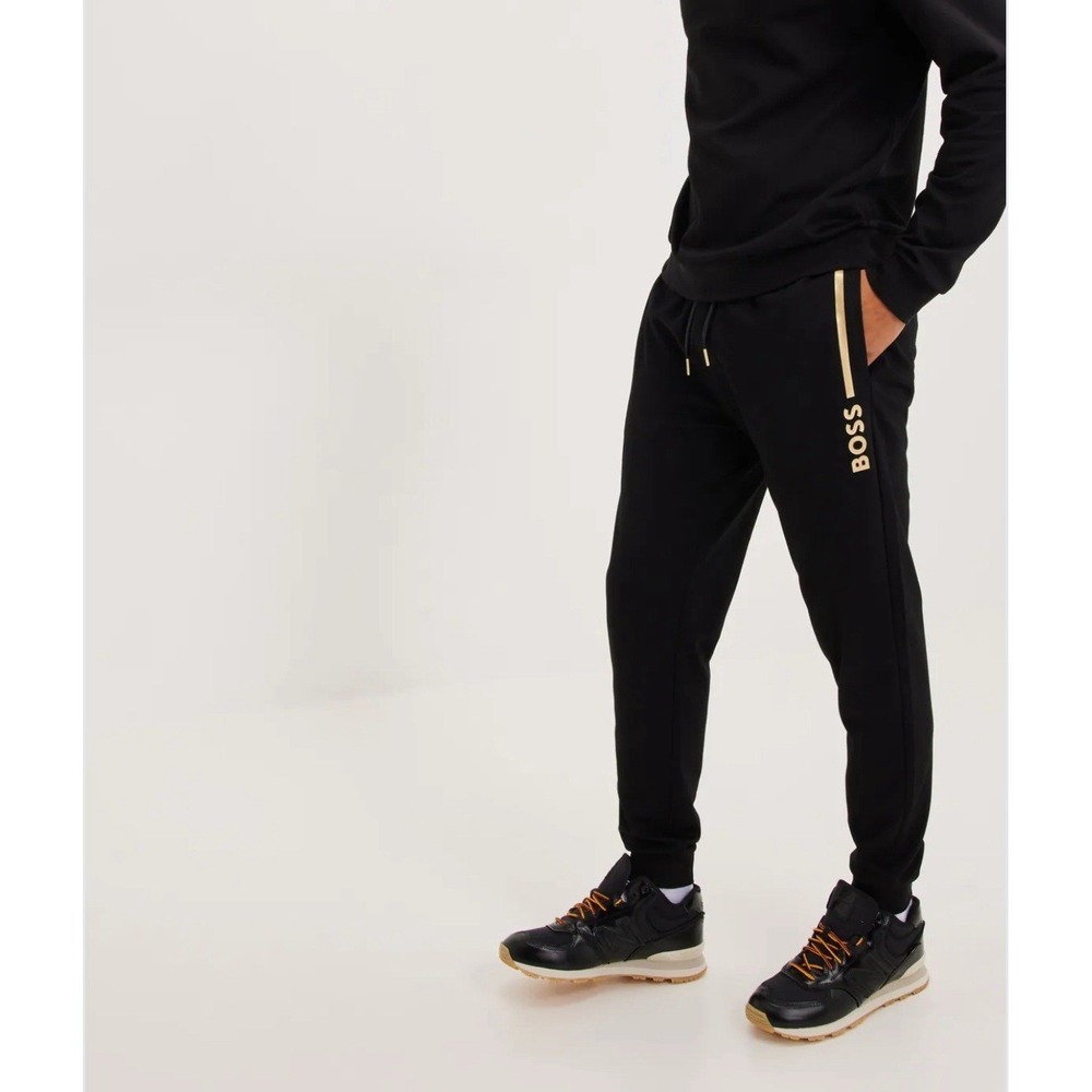 BOSS Lounge Authentic Joggers In Black 2XL elasticated waistband Drawstring